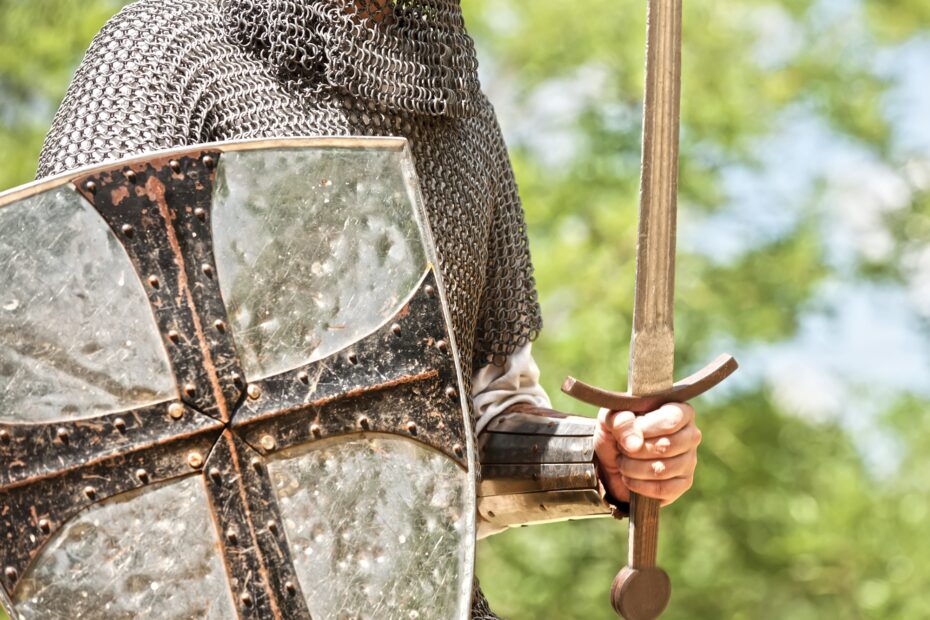 Knight. Photo in vintage style