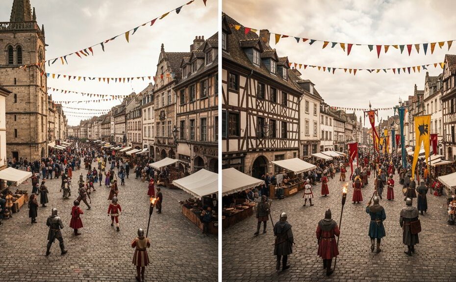 mittelalterlicher europäischer Festvergleich