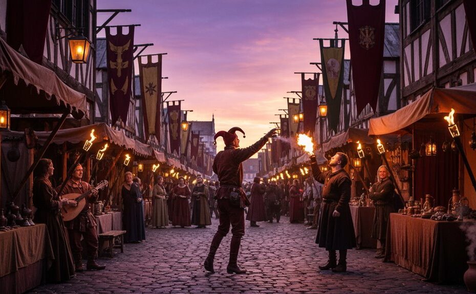 Mittelalterliche Markt-Abendshows
